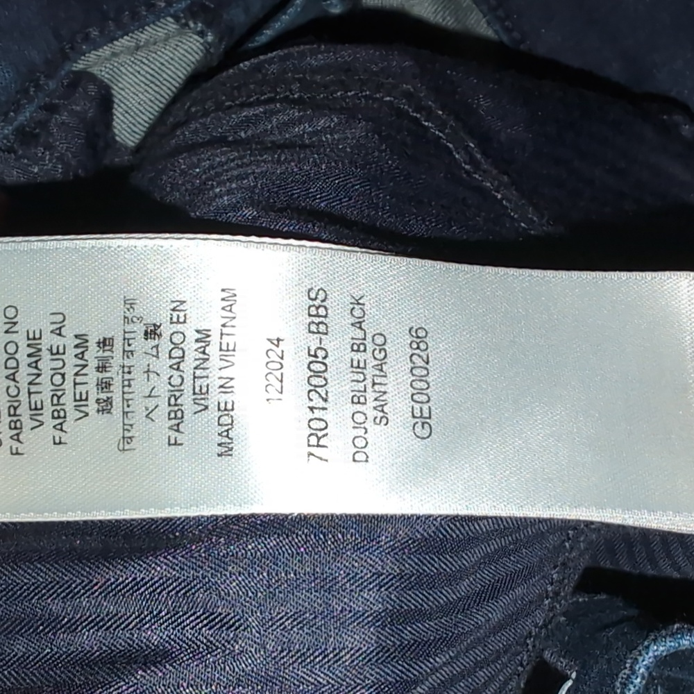 7 For All Mankind Dojo in Blue Black Jeans... Size 32 - Picture 14 of 15